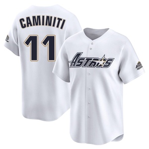 Men's Ken Caminiti Houston Astros Limited White Throwback Cooperstown Collection Jersey
